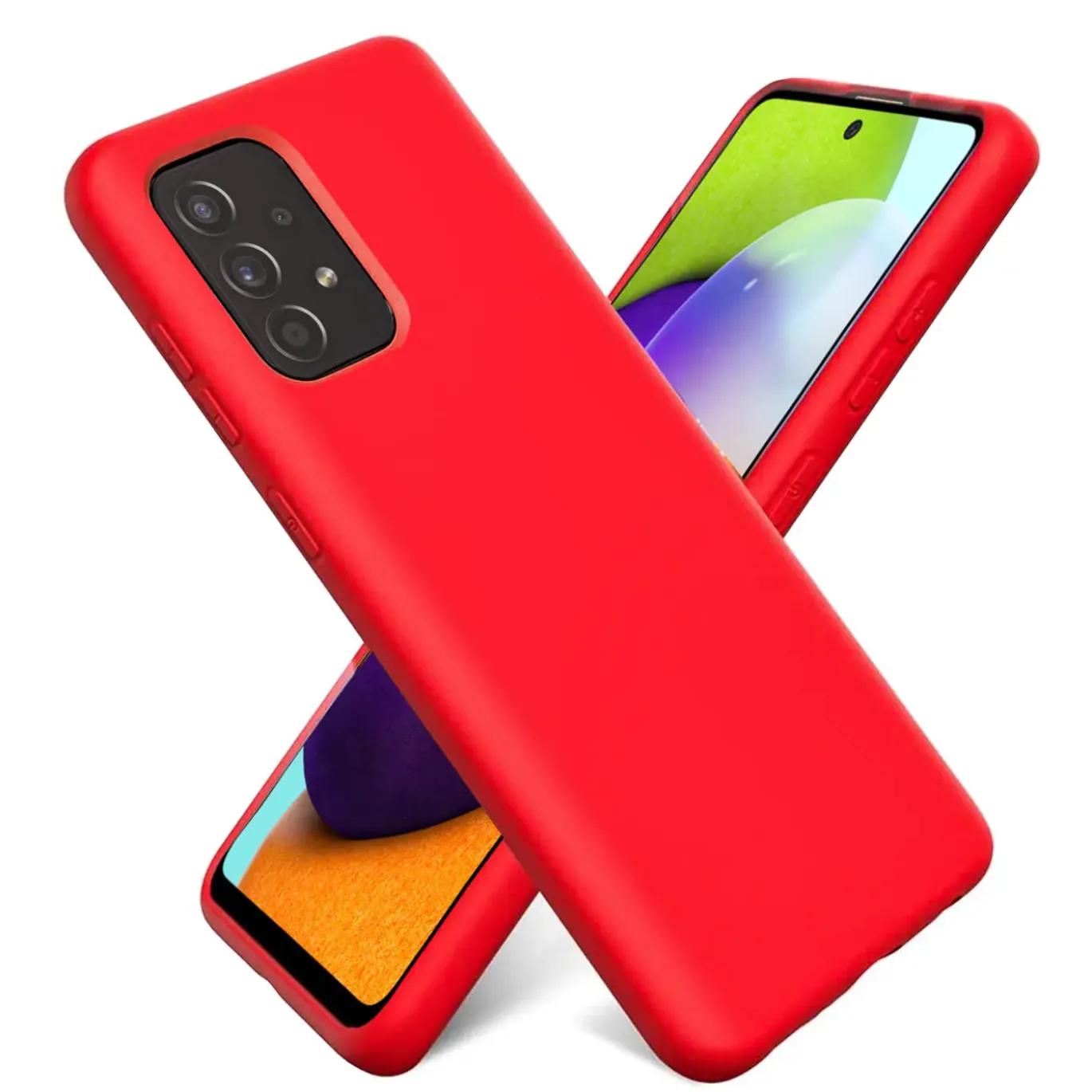 Samsung Galaxy A72 - Silikon Case mit Mikrofaser-Innenseite