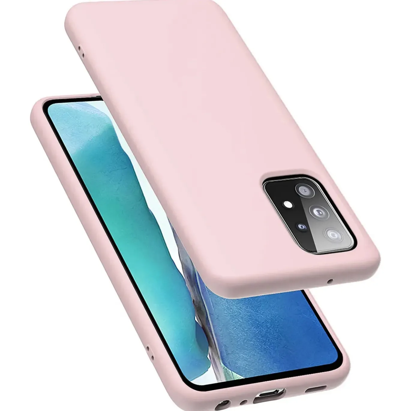 Samsung Galaxy A72 - Silikon Case mit Mikrofaser-Innenseite