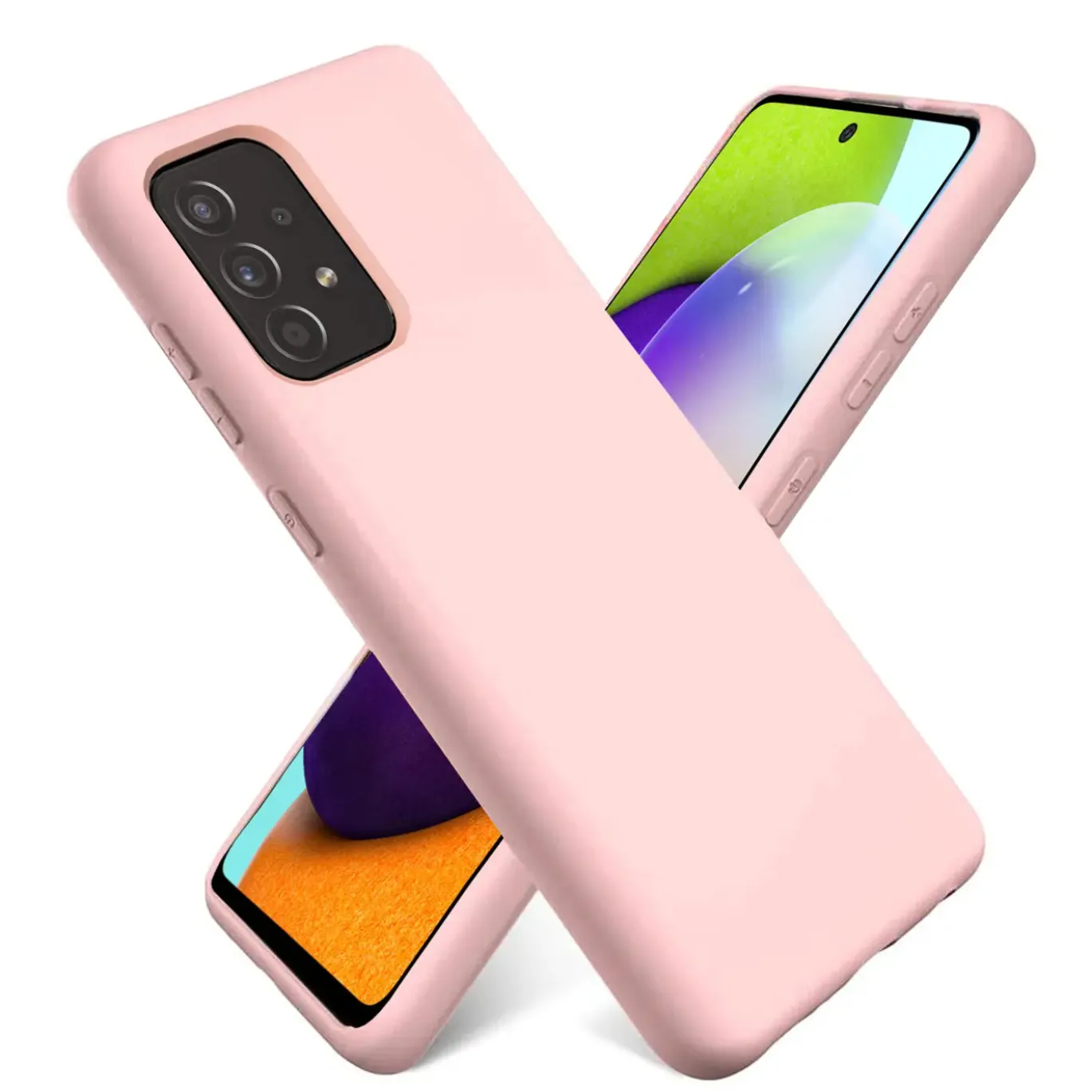Samsung Galaxy A72 - Silikon Case mit Mikrofaser-Innenseite