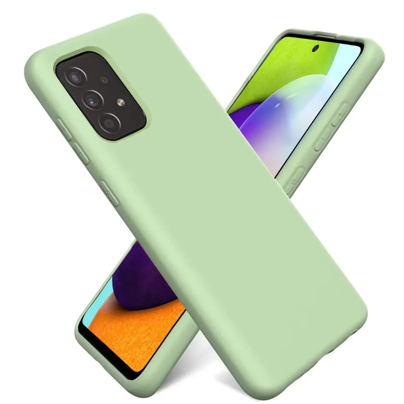 Samsung Galaxy A72 - Silikon Case mit Mikrofaser-Innenseite