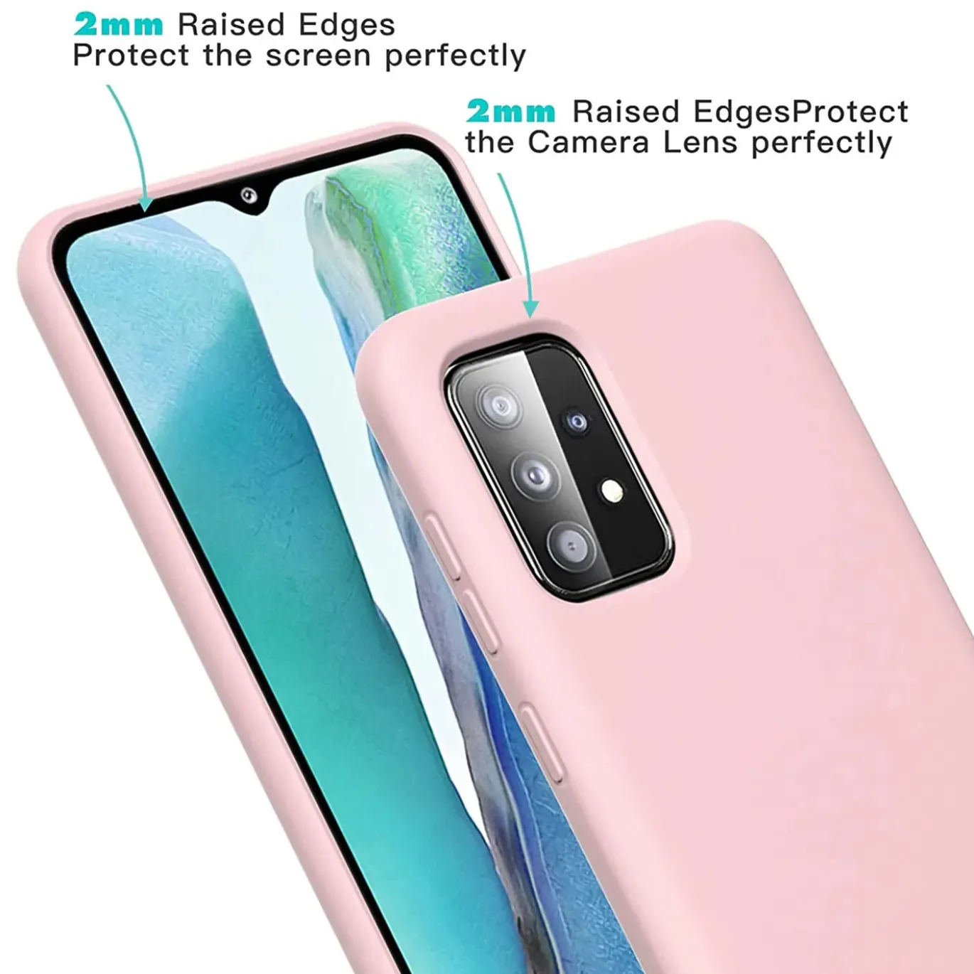 Samsung Galaxy A72 - Silikon Case mit Mikrofaser-Innenseite