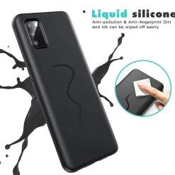 Samsung Galaxy A41 - Silikon Case mit Mikrofaser-Innenseite