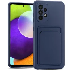 Samsung Galaxy A72 - Silikonhülle mit Kartenfach & Kameraschutz