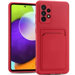 Samsung Galaxy A72 - Silikonhülle mit Kartenfach & Kameraschutz