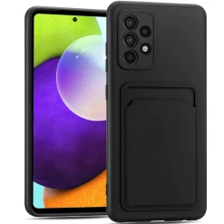 Samsung Galaxy A72 - Silikonhülle mit Kartenfach & Kameraschutz