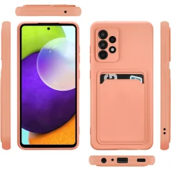 Samsung Galaxy A72 - Silikonhülle mit Kartenfach & Kameraschutz