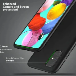 Samsung Galaxy A51 - Slim Silikon Backcover Schwarz