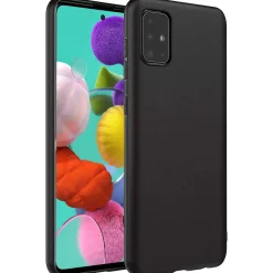 Samsung Galaxy A71 - Slim Silikon Backcover Schwarz