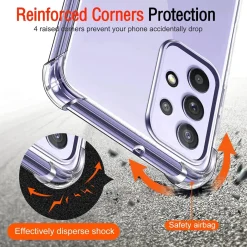 Samsung Galaxy A72 - Stoßfestes Clear Case