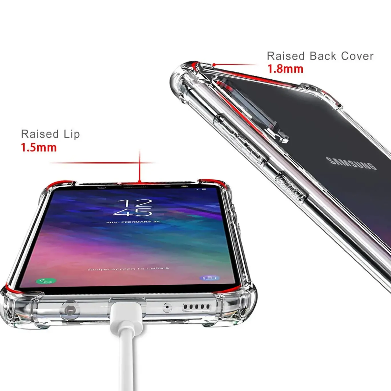 Samsung Galaxy A6 - Stoßfestes Clear Case