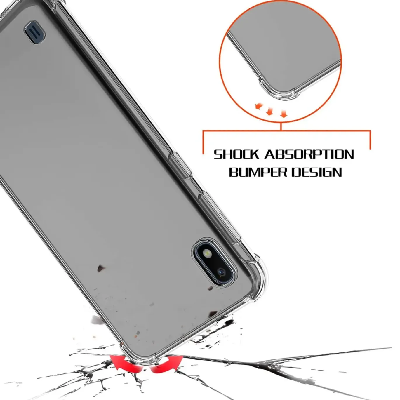 Samsung Galaxy A10 - Stoßfestes Clear Case