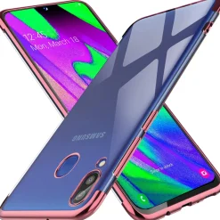 Samsung Galaxy A40 - Transparente Hülle mit Akzenten
