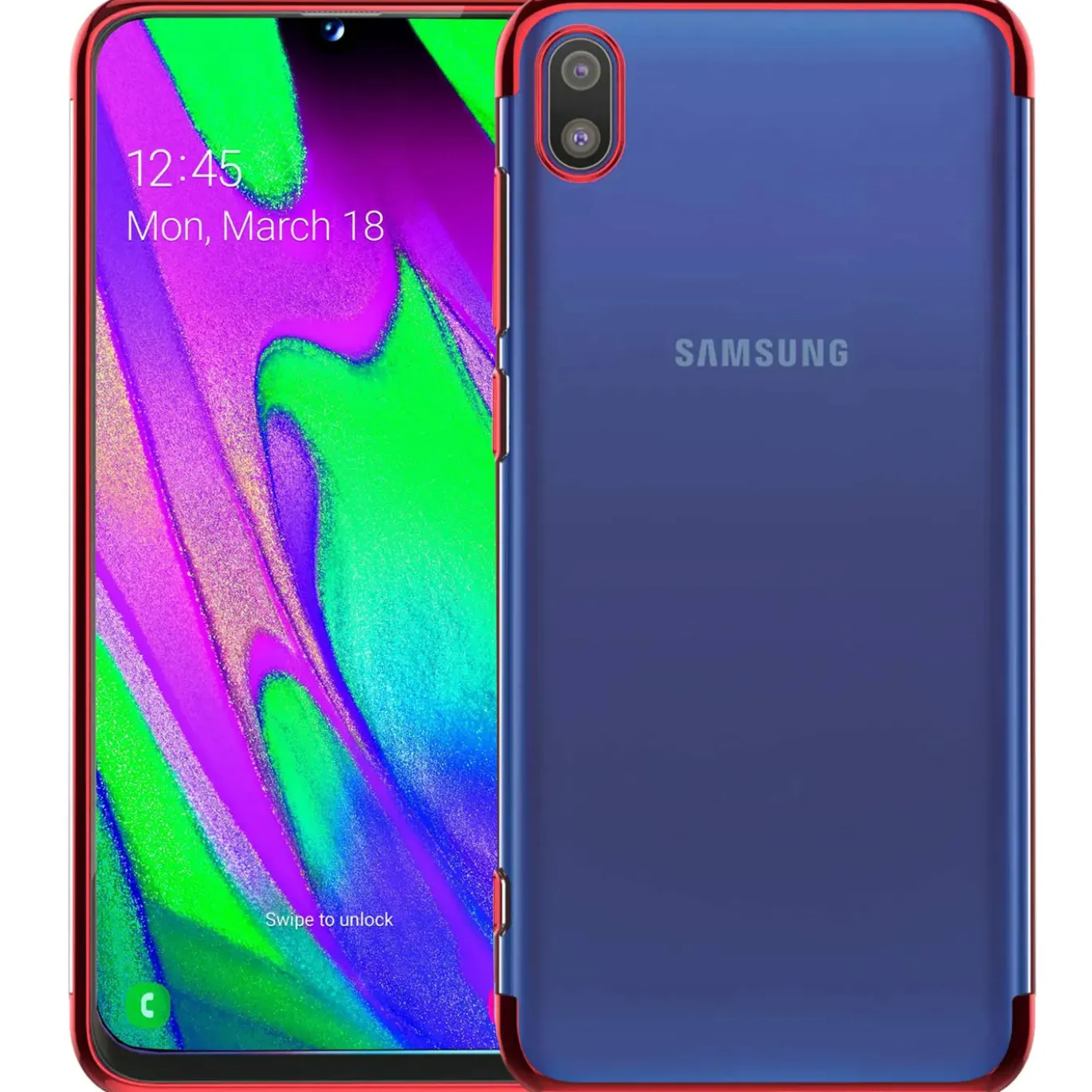 Samsung Galaxy A10 - Transparente Hülle mit Akzenten