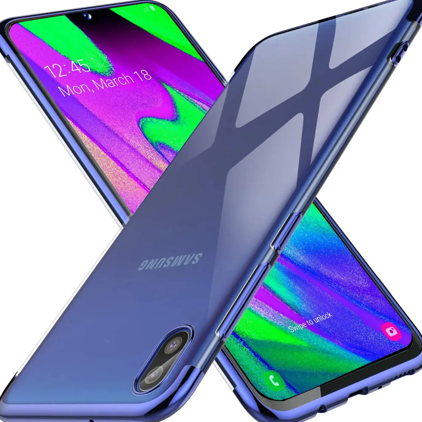 Samsung Galaxy A10 - Transparente Hülle mit Akzenten