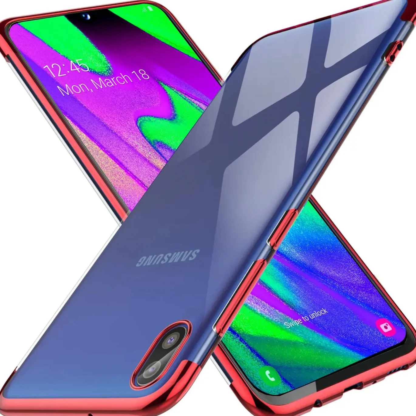 Samsung Galaxy A10 - Transparente Hülle mit Akzenten