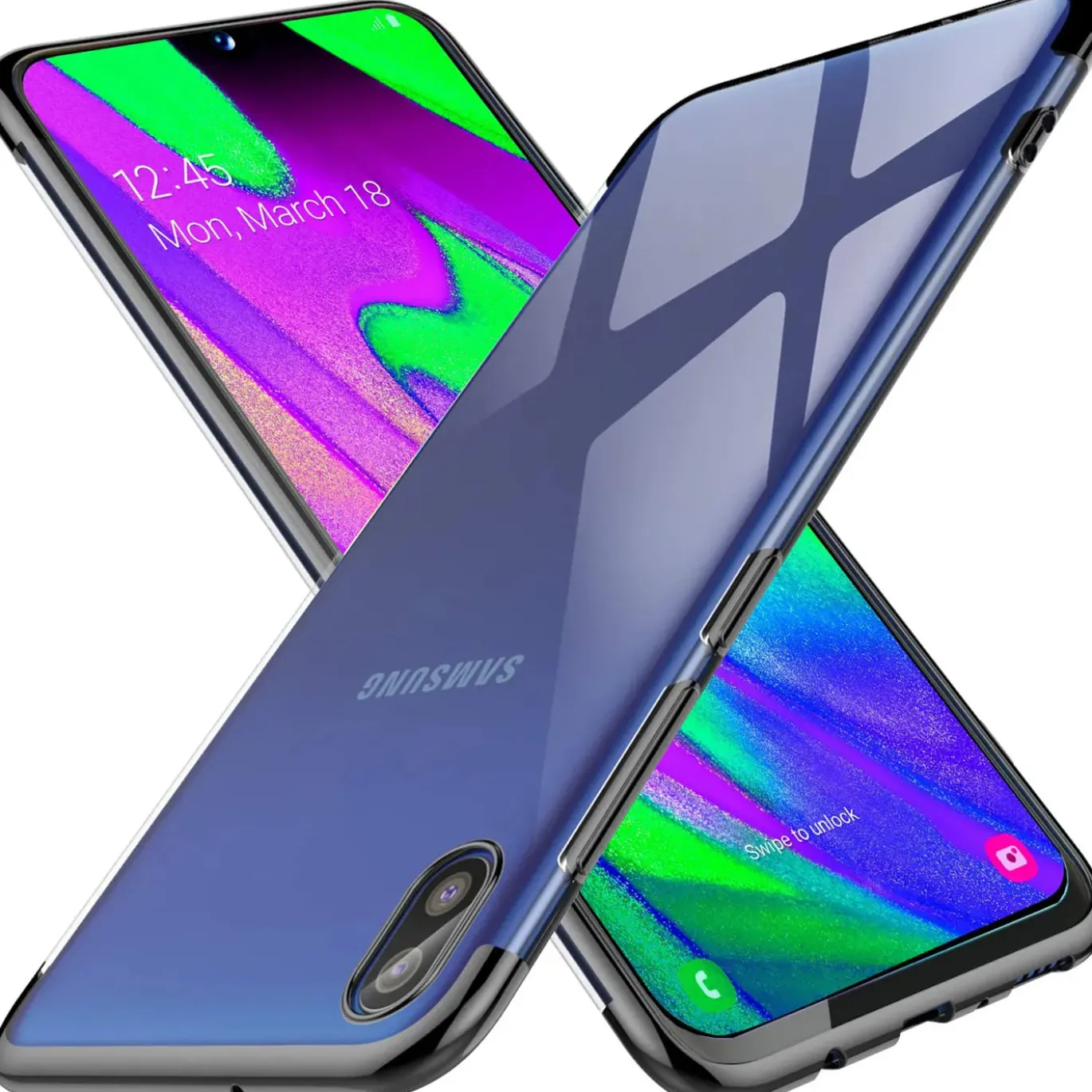 Samsung Galaxy A10 - Transparente Hülle mit Akzenten