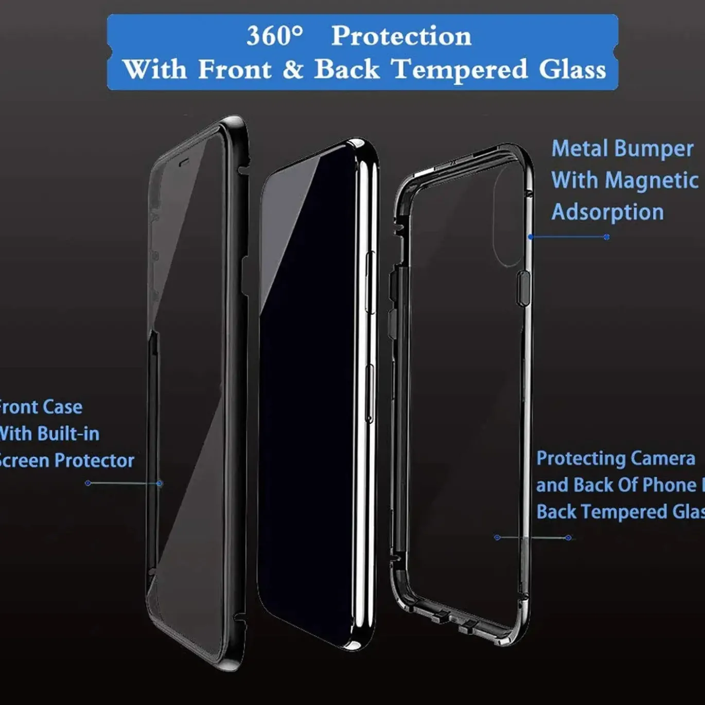 Samsung Galaxy A22 5G - 360° Glas Hülle mit Rundumschutz