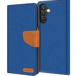 Samsung Galaxy A13 5G / A04s - Jeanslook Klapphülle mit Kartenfach
