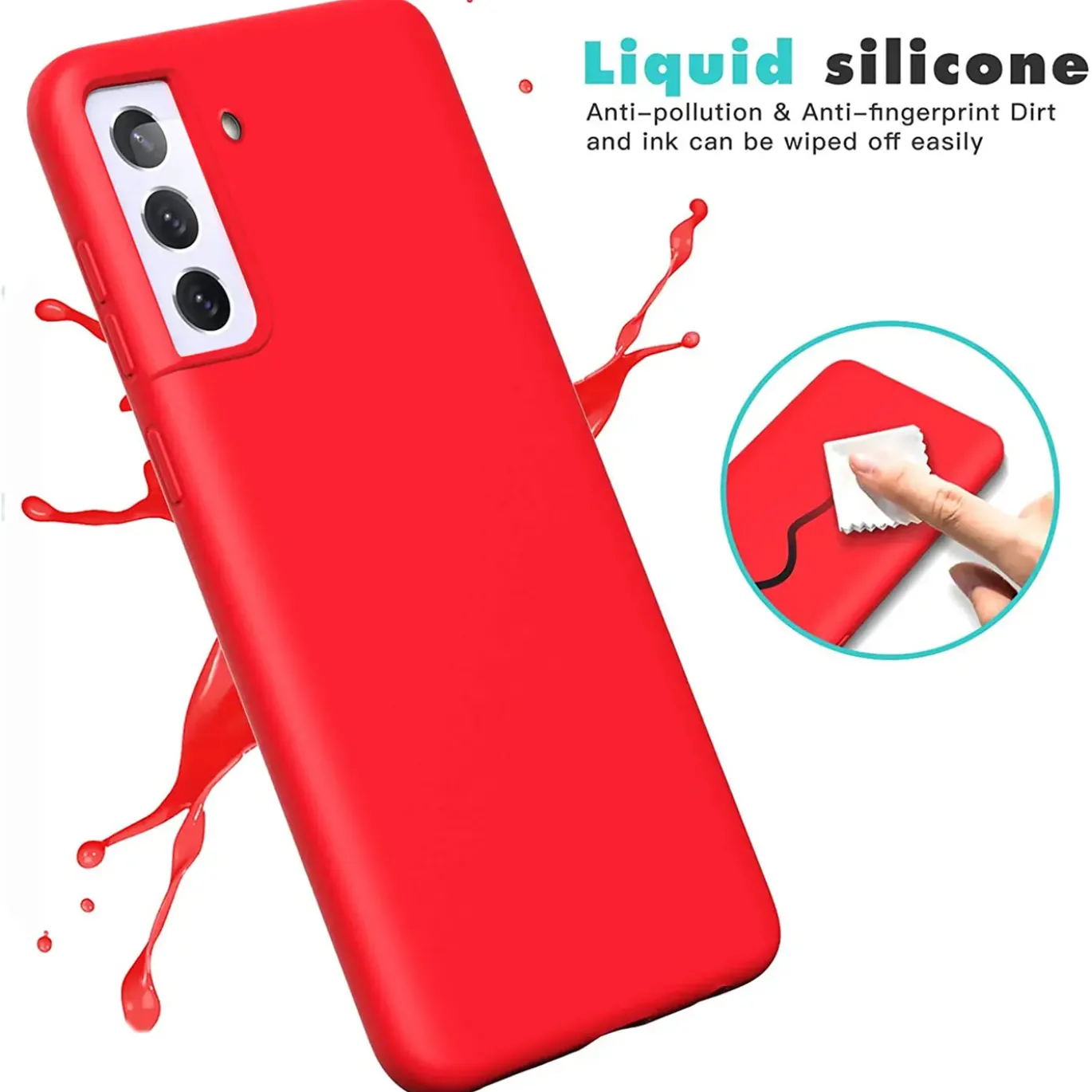 Samsung Galaxy A13 5G / A04s - Silikon Case mit Mikrofaser-Innenseite