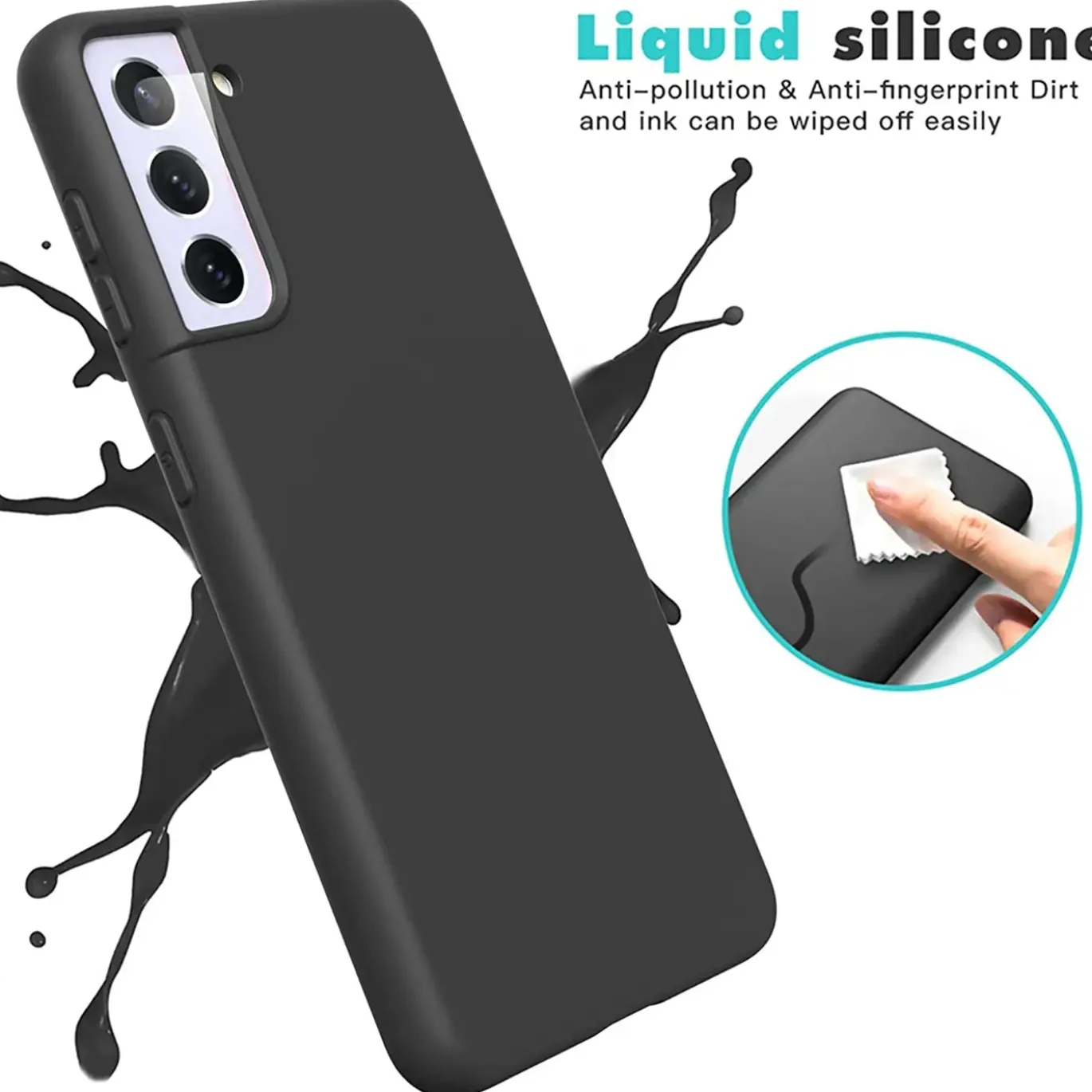 Samsung Galaxy A13 5G / A04s - Silikon Case mit Mikrofaser-Innenseite