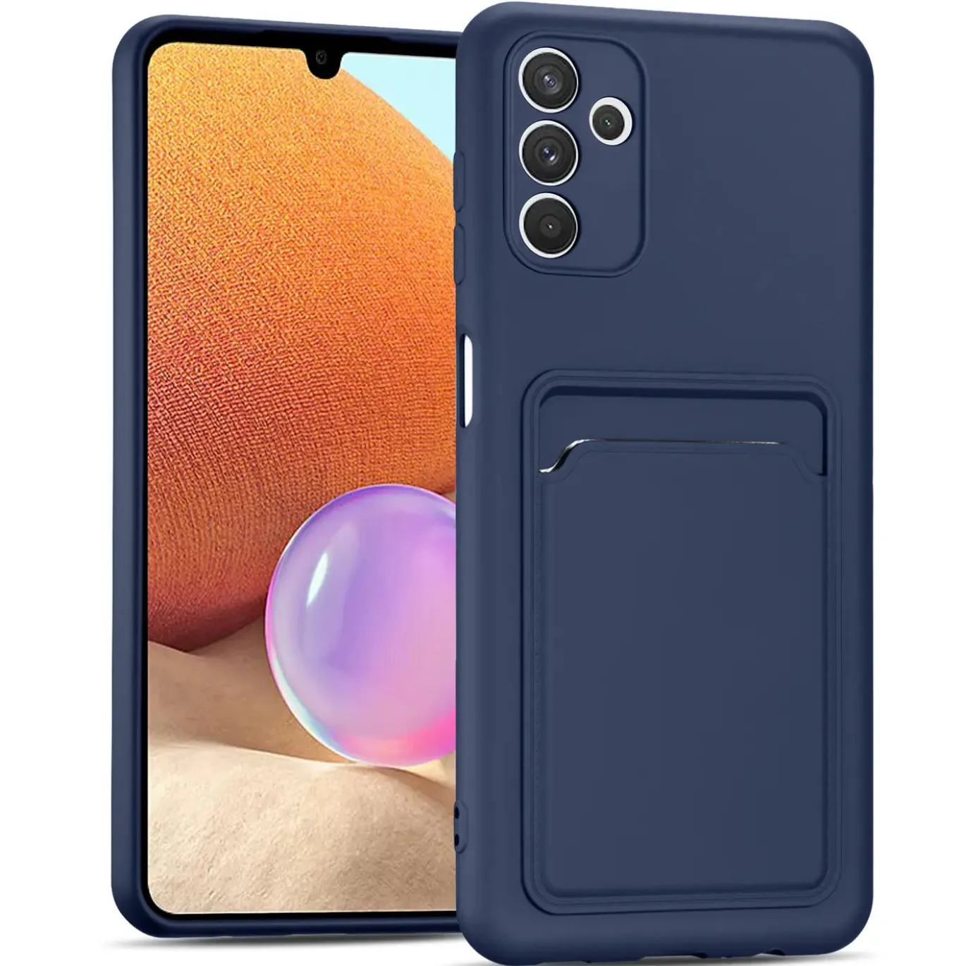 Samsung Galaxy A13 5G / A04s - Silikonhülle mit Kartenfach & Kameraschutz