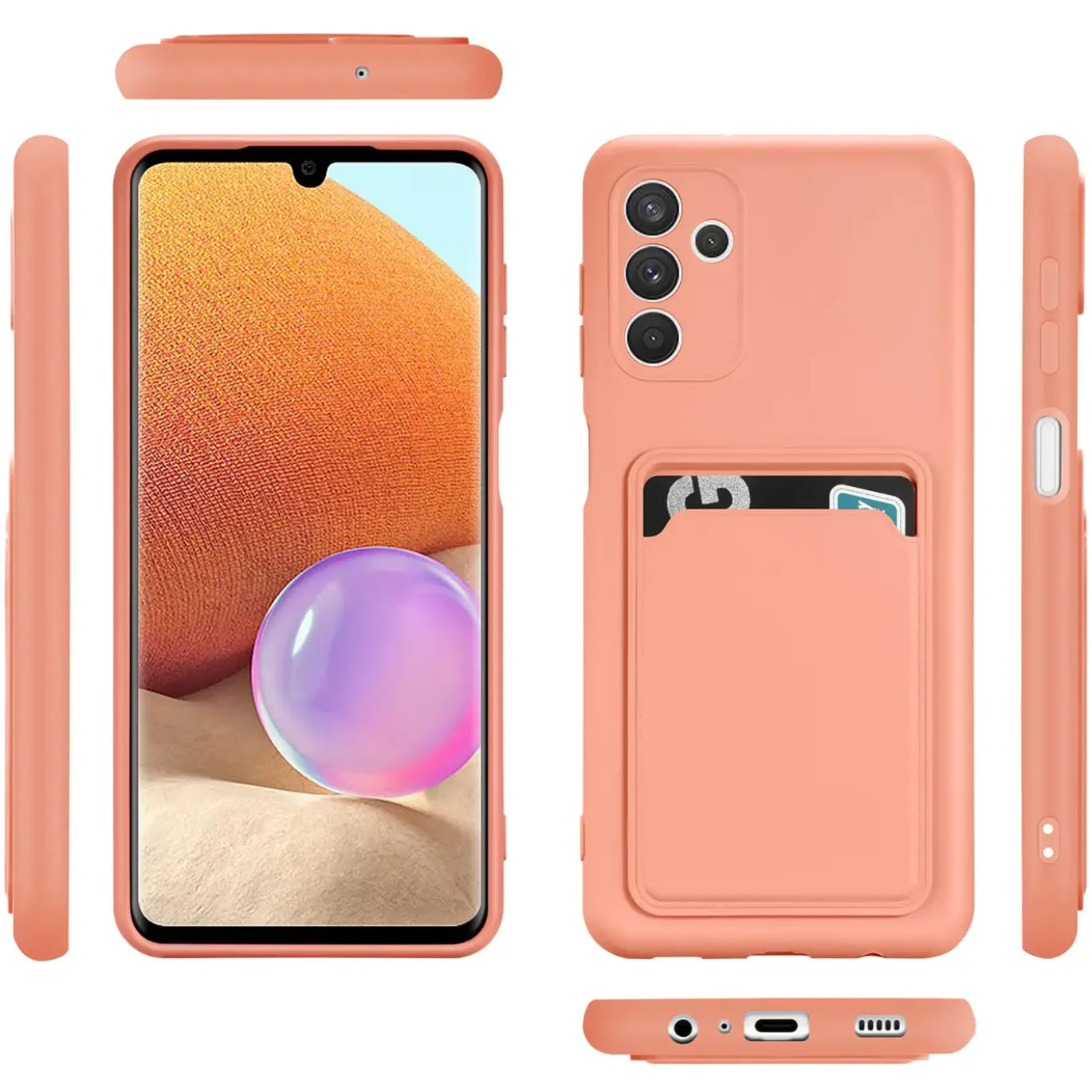 Samsung Galaxy A13 5G / A04s - Silikonhülle mit Kartenfach & Kameraschutz