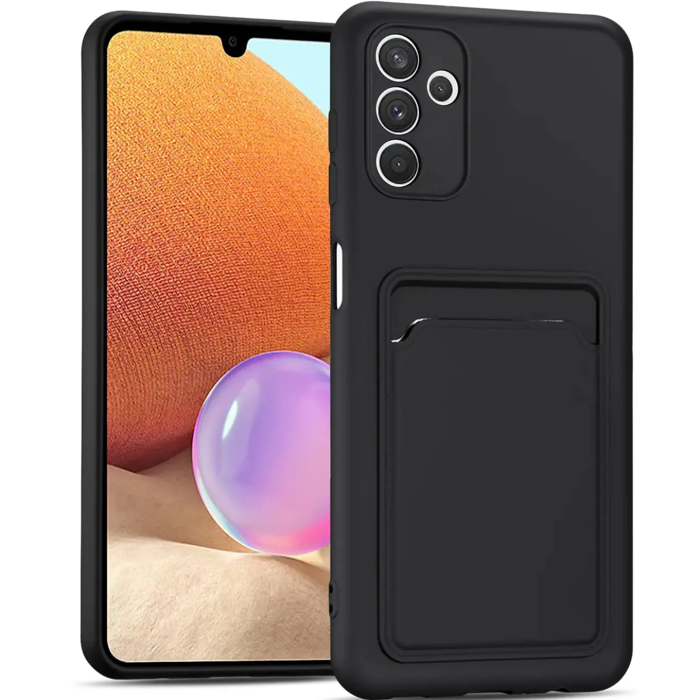 Samsung Galaxy A13 5G / A04s - Silikonhülle mit Kartenfach & Kameraschutz
