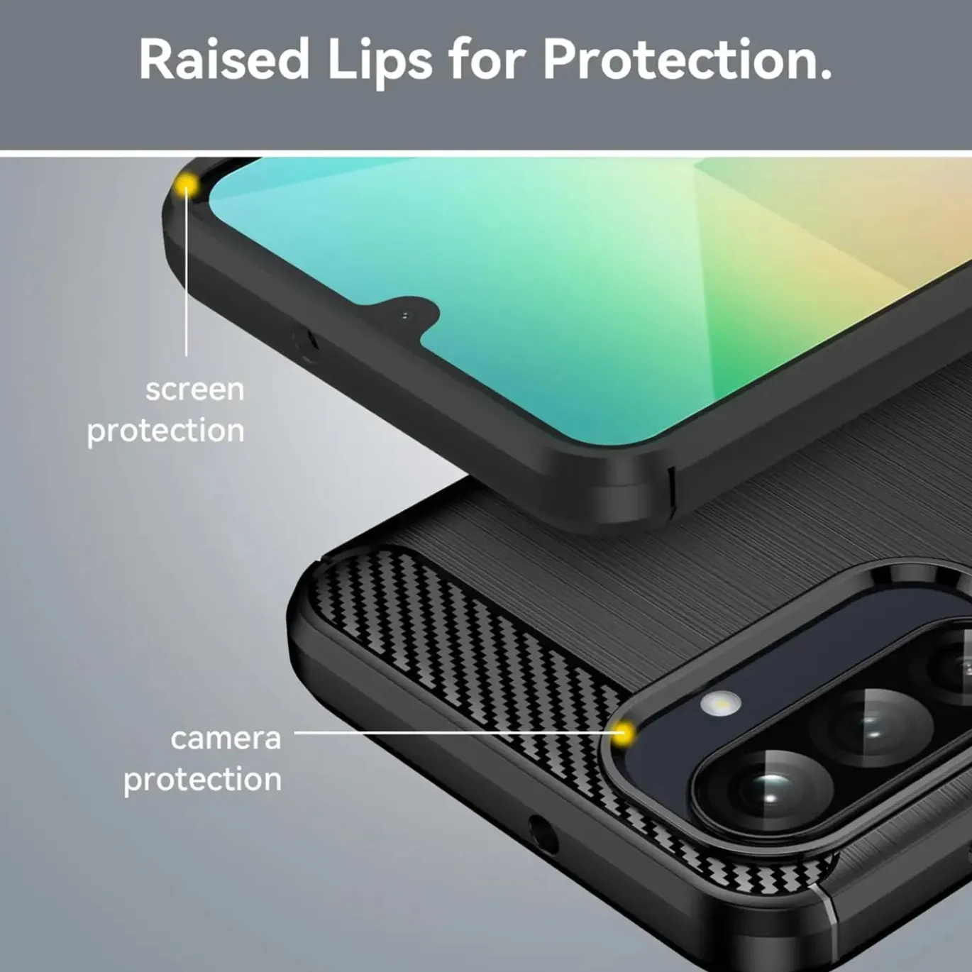 Samsung Galaxy A26 5G - Carbon Case Hülle, stoßfest