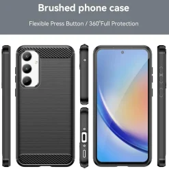 Samsung Galaxy A35 5G - Carbon Case Hülle, stoßfest