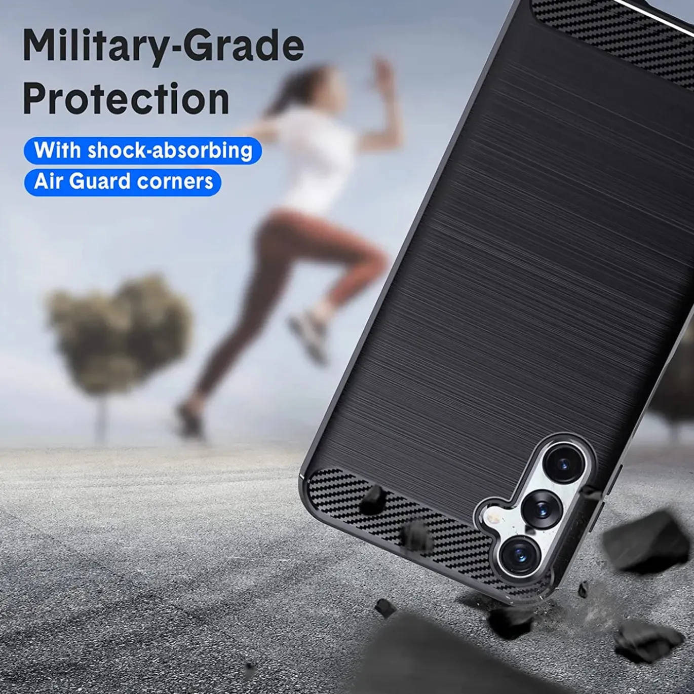 Samsung Galaxy A14 4G / 5G - Carbon Case Hülle, stoßfest