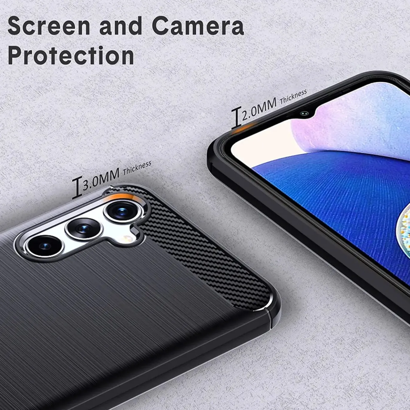 Samsung Galaxy A14 4G / 5G - Carbon Case Hülle, stoßfest