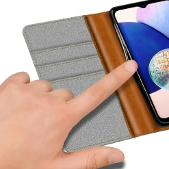 Samsung Galaxy A14 4G / 5G - Jeanslook Klapphülle mit Kartenfach