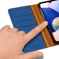 Samsung Galaxy A14 4G / 5G - Jeanslook Klapphülle mit Kartenfach