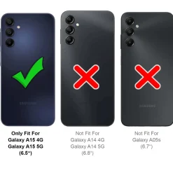 Samsung Galaxy A15 4G / 5G - Robuste Klapphülle mit RFID Block
