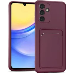 Samsung Galaxy A15 4G / 5G - Silikonhülle mit Kartenfach & Kameraschutz