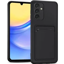 Samsung Galaxy A15 4G / 5G - Silikonhülle mit Kartenfach & Kameraschutz