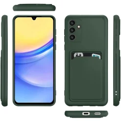 Samsung Galaxy A15 4G / 5G - Silikonhülle mit Kartenfach & Kameraschutz