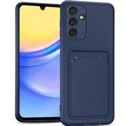 Samsung Galaxy A15 4G / 5G - Silikonhülle mit Kartenfach & Kameraschutz