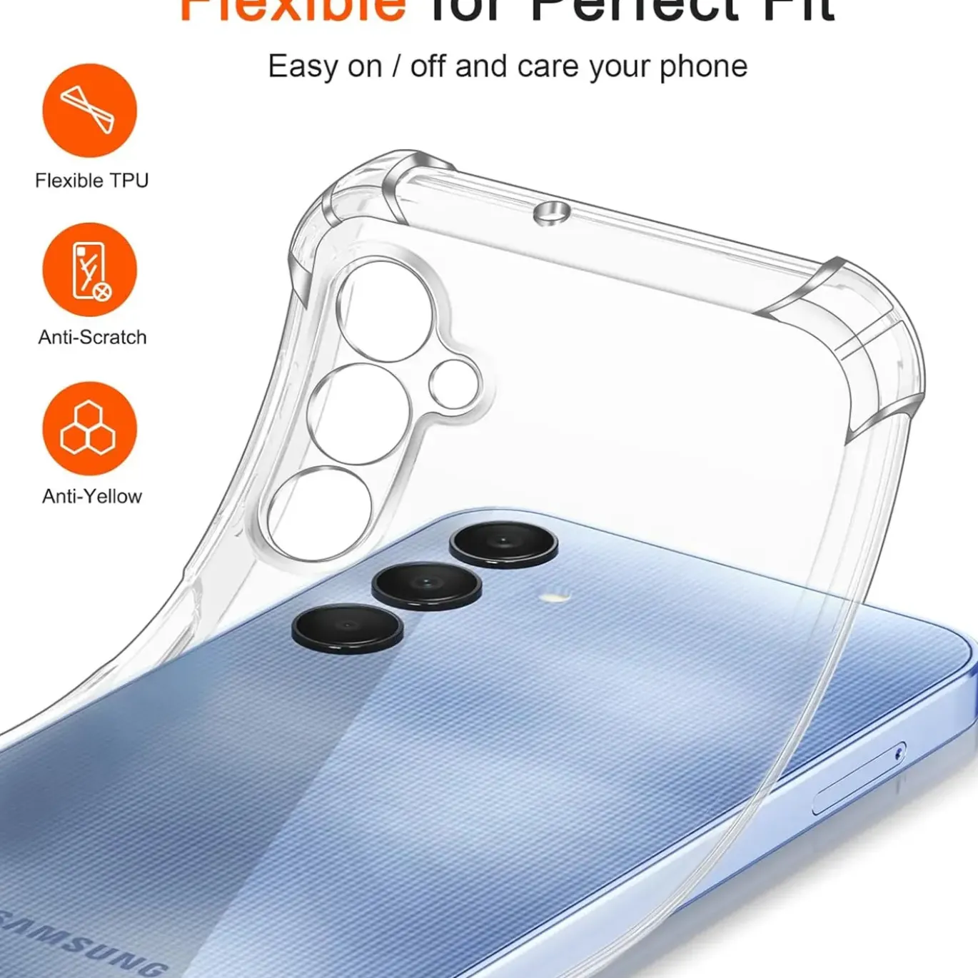 Samsung Galaxy A15 4G / 5G - Stoßfestes Clear Case