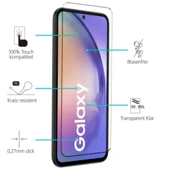 Samsung Galaxy A55 5G - 9H Displayschutzfolie 2x Display & Kamera