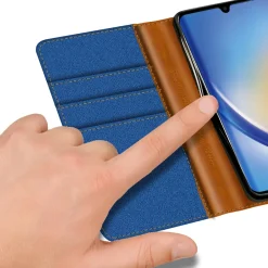 Samsung Galaxy A25 5G - Jeanslook Klapphülle mit Kartenfach
