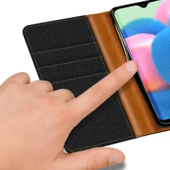 Samsung Galaxy A32 5G - Jeanslook Klapphülle mit Kartenfach