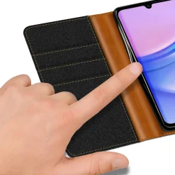 Samsung Galaxy A35 5G - Jeanslook Klapphülle mit Kartenfach