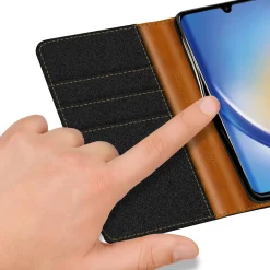 Samsung Galaxy A34 5G - Jeanslook Klapphülle mit Kartenfach