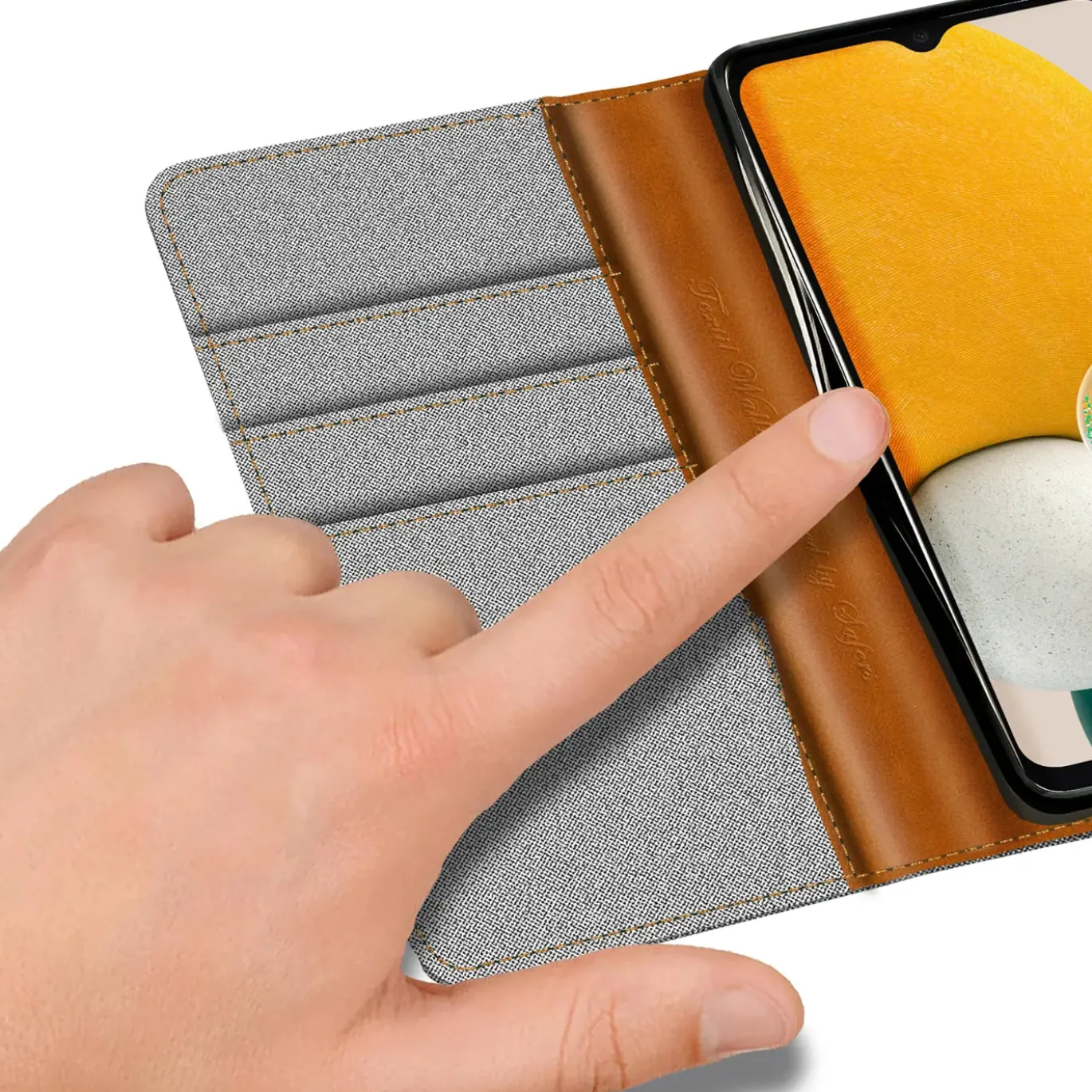 Samsung Galaxy A33 5G - Jeanslook Klapphülle mit Kartenfach