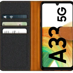 Samsung Galaxy A33 5G - Jeanslook Klapphülle mit Kartenfach