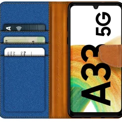 Samsung Galaxy A33 5G - Jeanslook Klapphülle mit Kartenfach