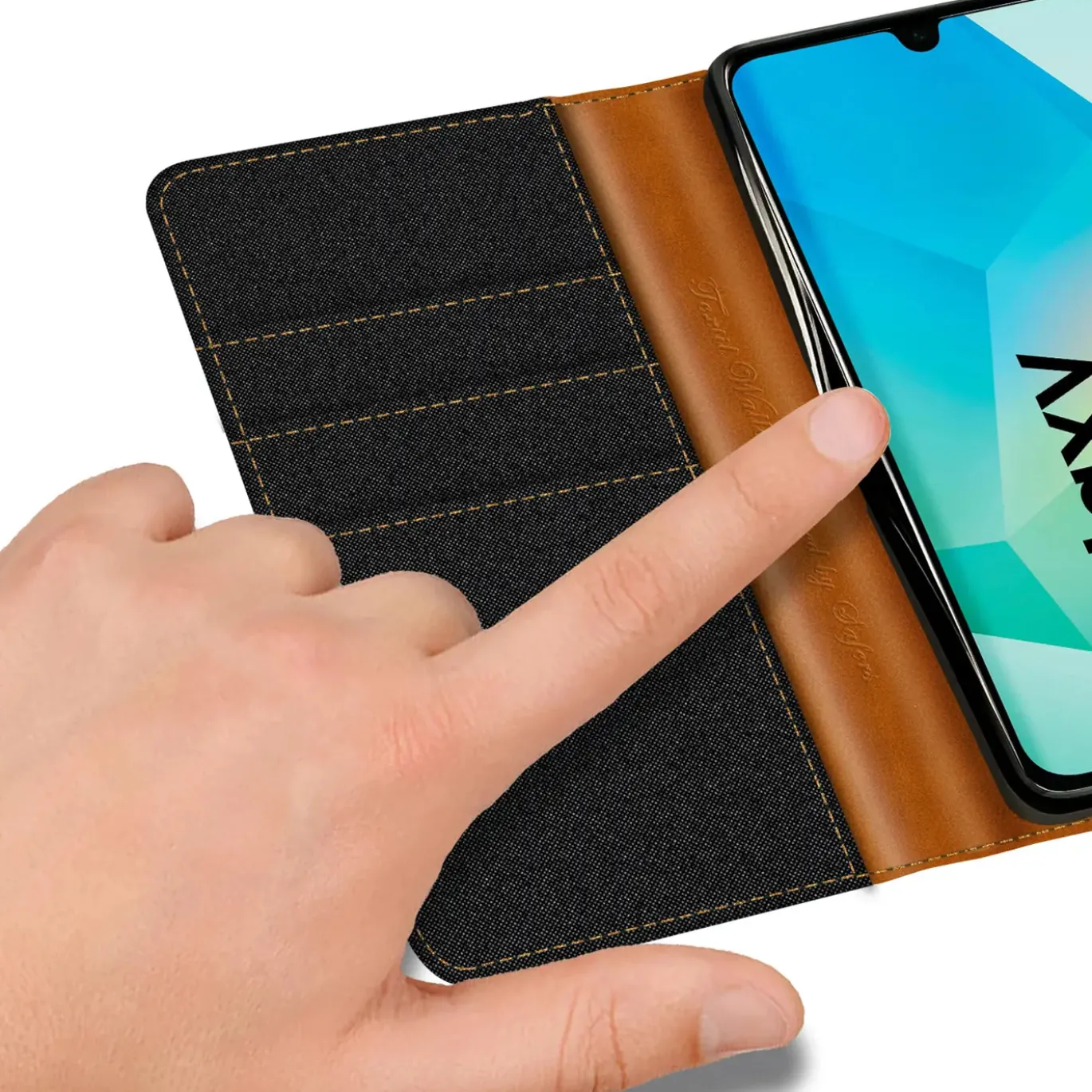 Samsung Galaxy A17 5G - Jeanslook Klapphülle mit Kartenfach