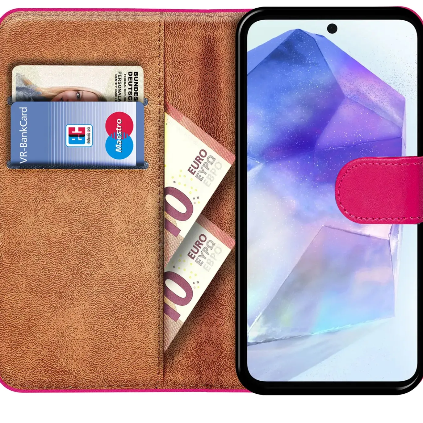 Samsung Galaxy A55 5G - Klapphülle mit Kartenfächern