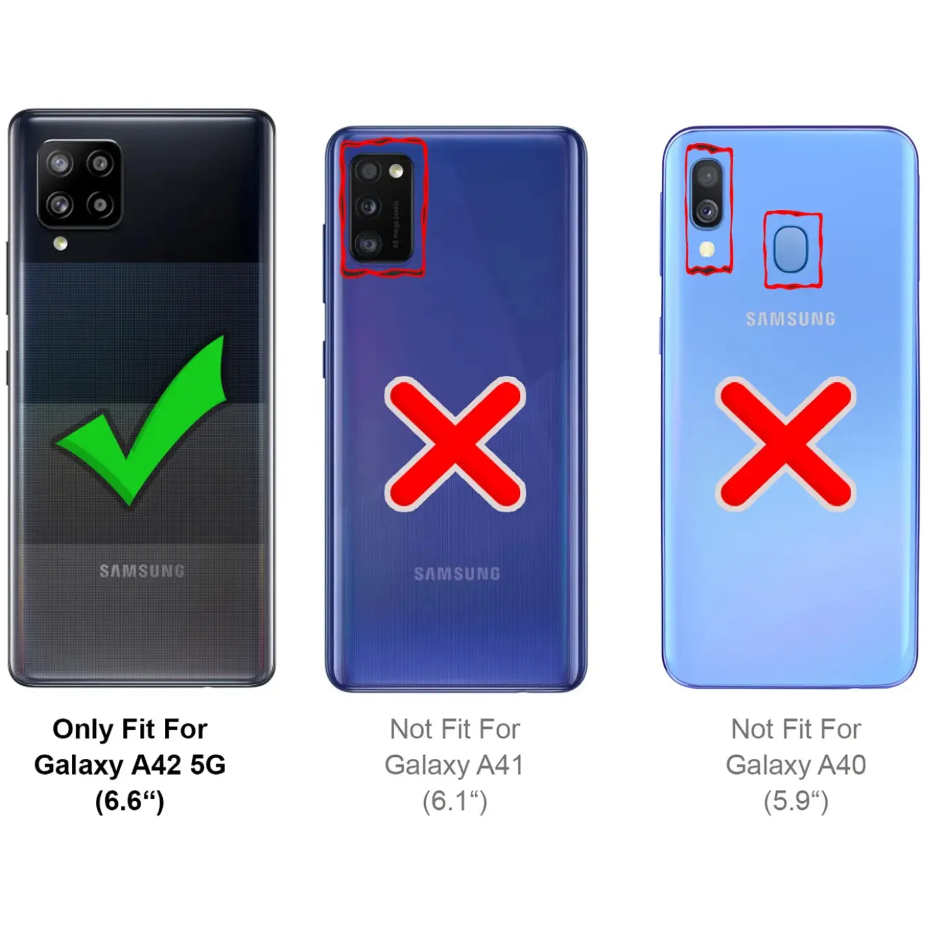 Samsung Galaxy A42 5G - Klapphülle mit Kartenfächern